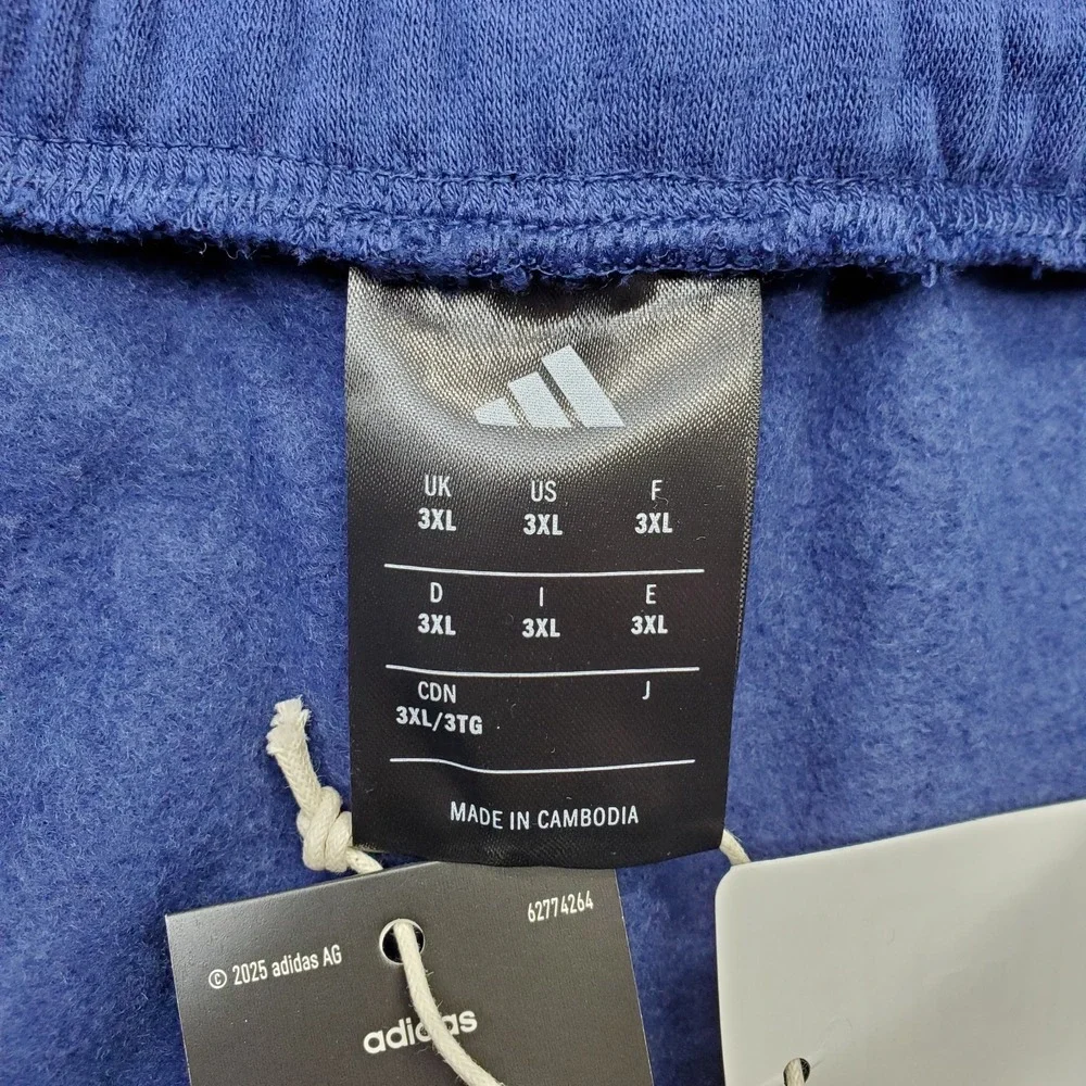 Adidas Collegiate Shorts Mens 3XL Blue Gym Training Elastic Waist Drawstring